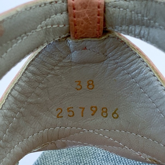 Balenciaga Denim and Leather Trim Gladiator Wedge Espadrille Sandal - Picture 10 of 14